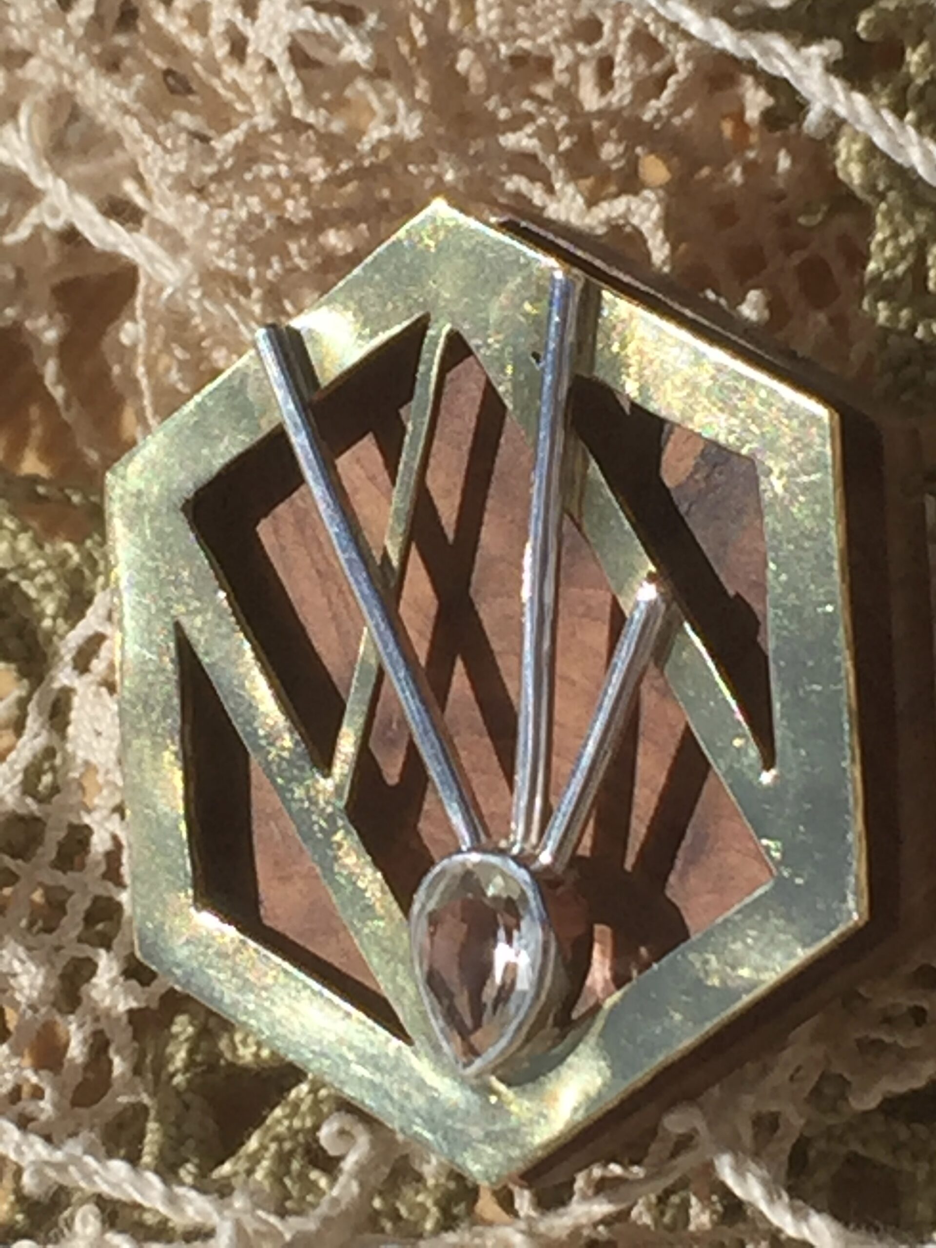 perplextive, bijou précieux argent et quartz lepidocrocite, création originale unique art contemporain sandrine toupart